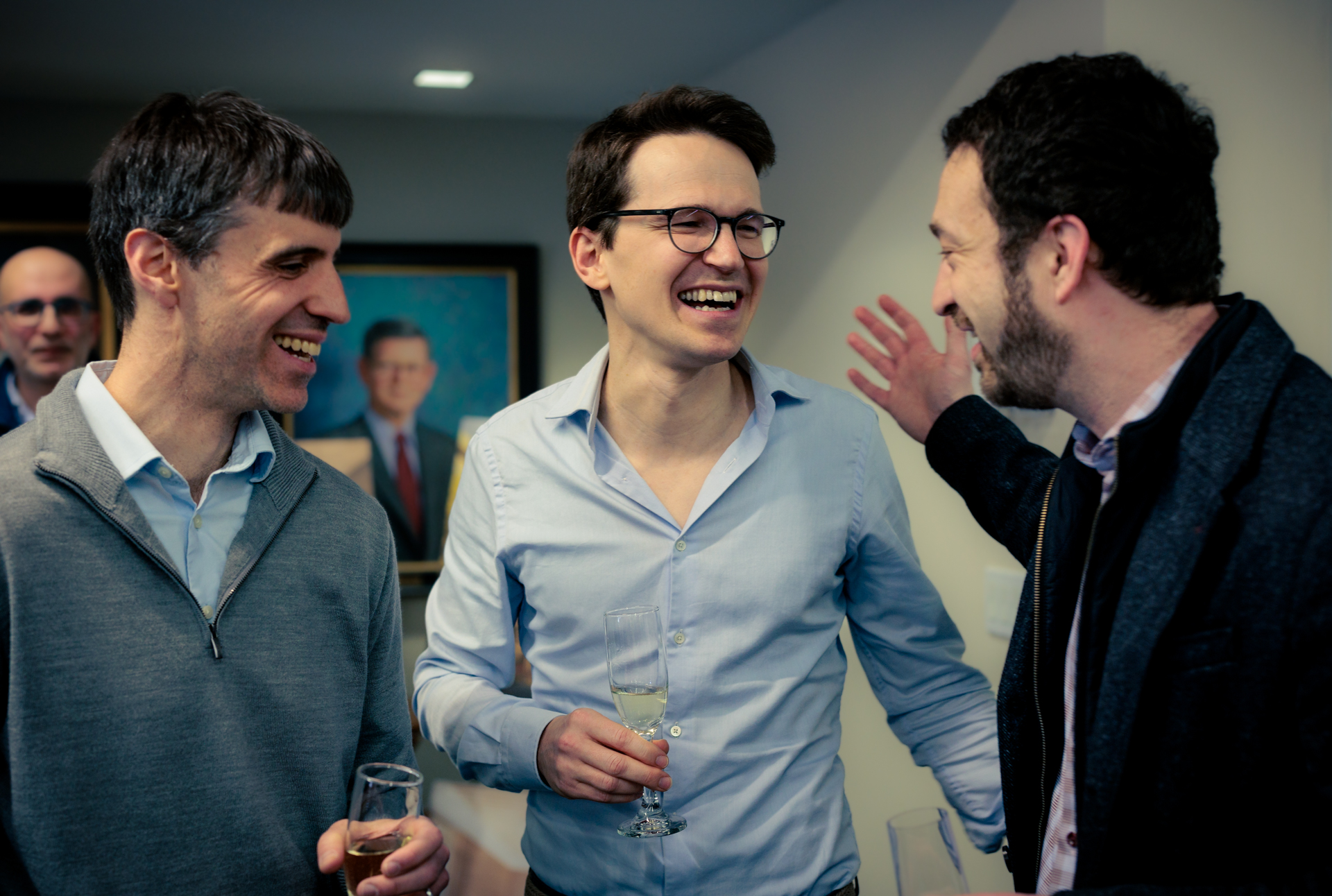 Ludwig Straub celebrating with friends and colleagues