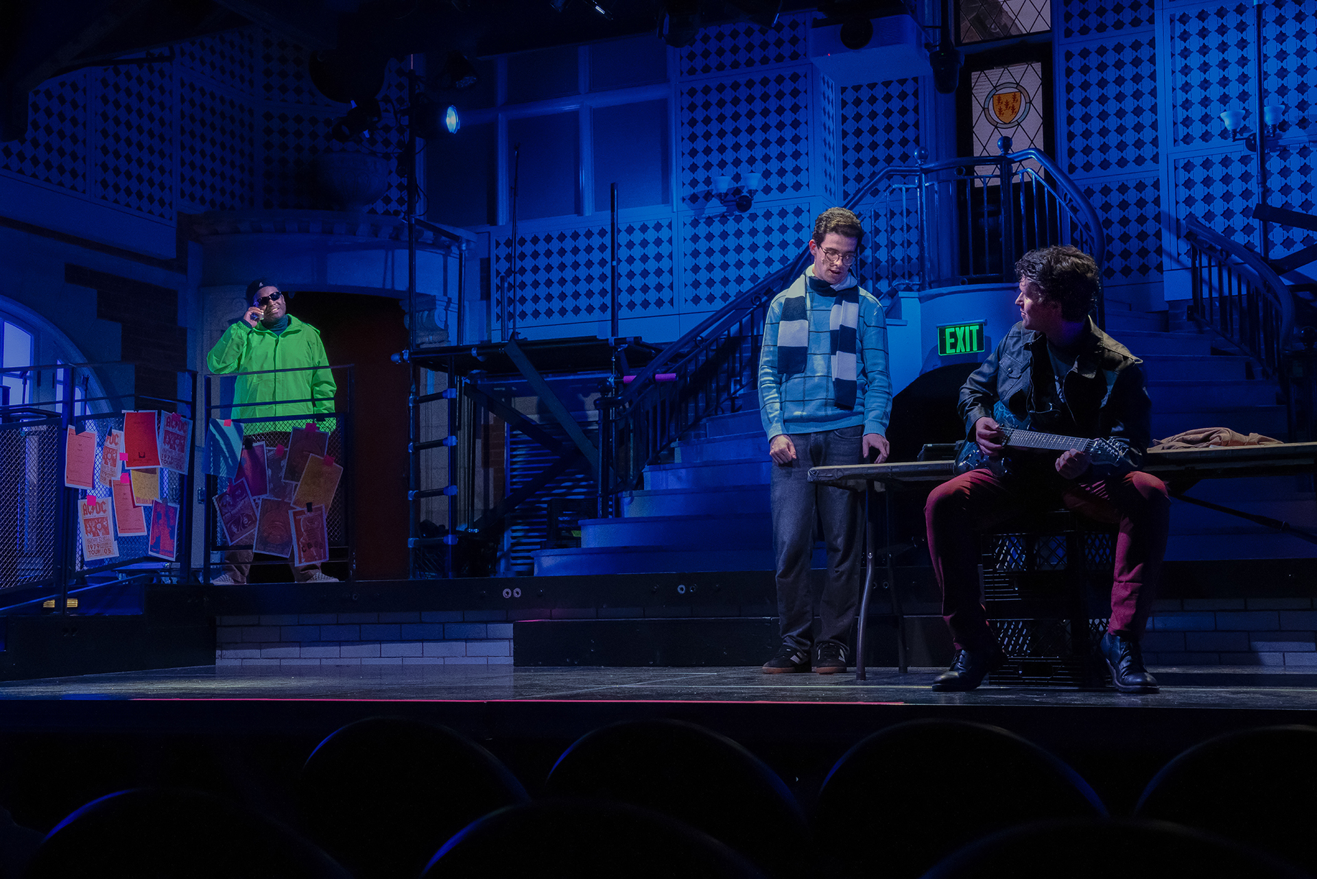 Students perform in a production of “Rent” at the Adams Pool Theater