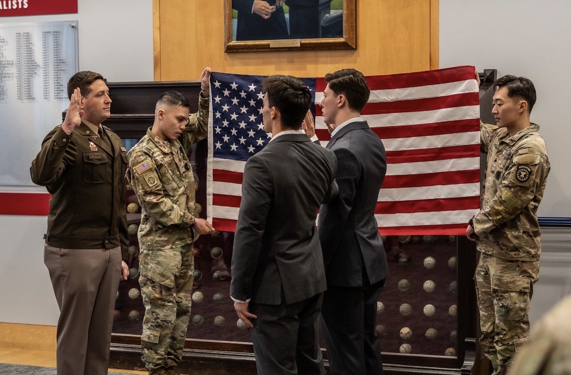 Cortes and Guest took the oath at their U.S. Army swearing in ceremony this spring.