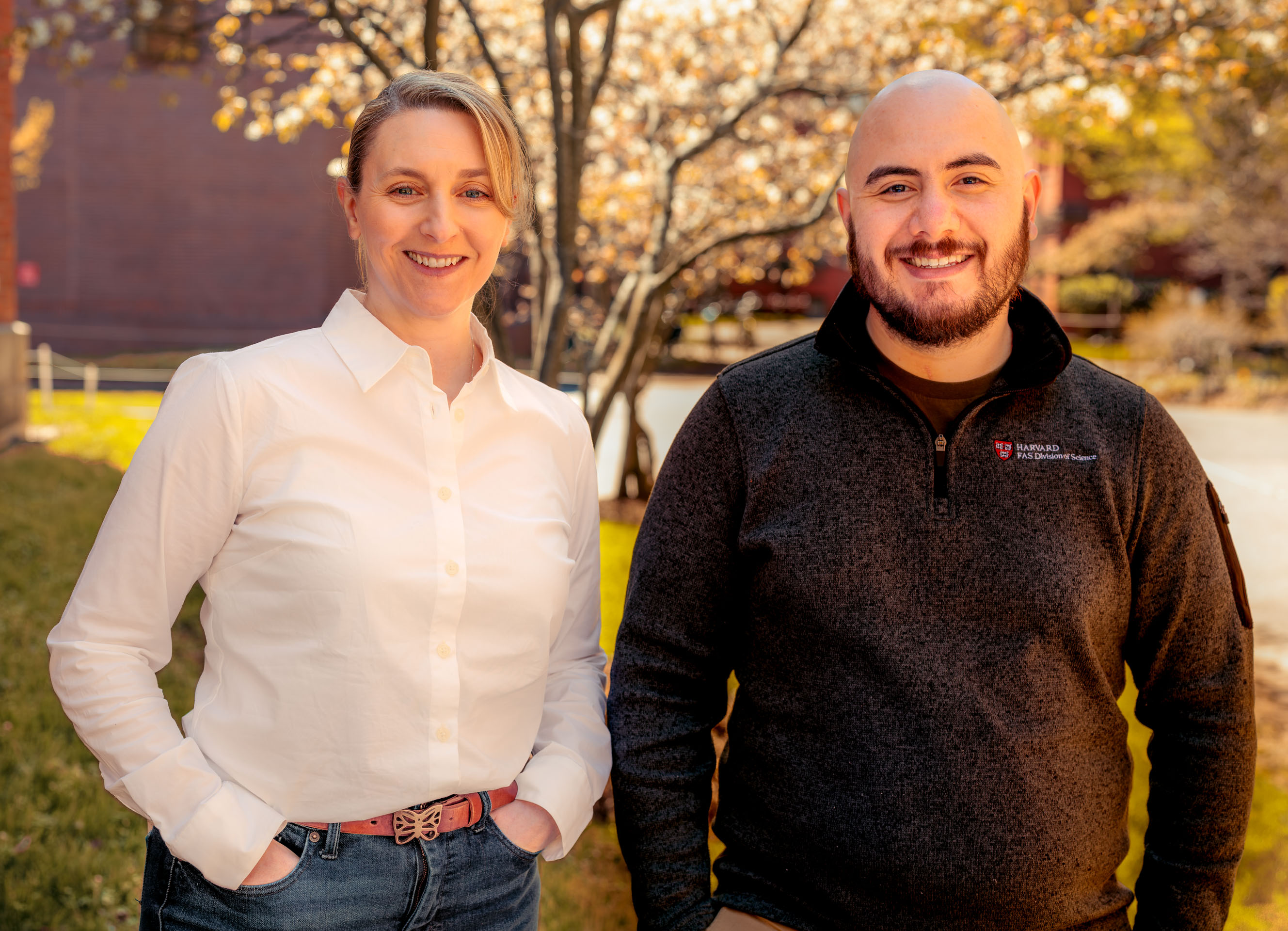 Stephanie Pierce and Rodrigo Figueroa on the Harvard campus