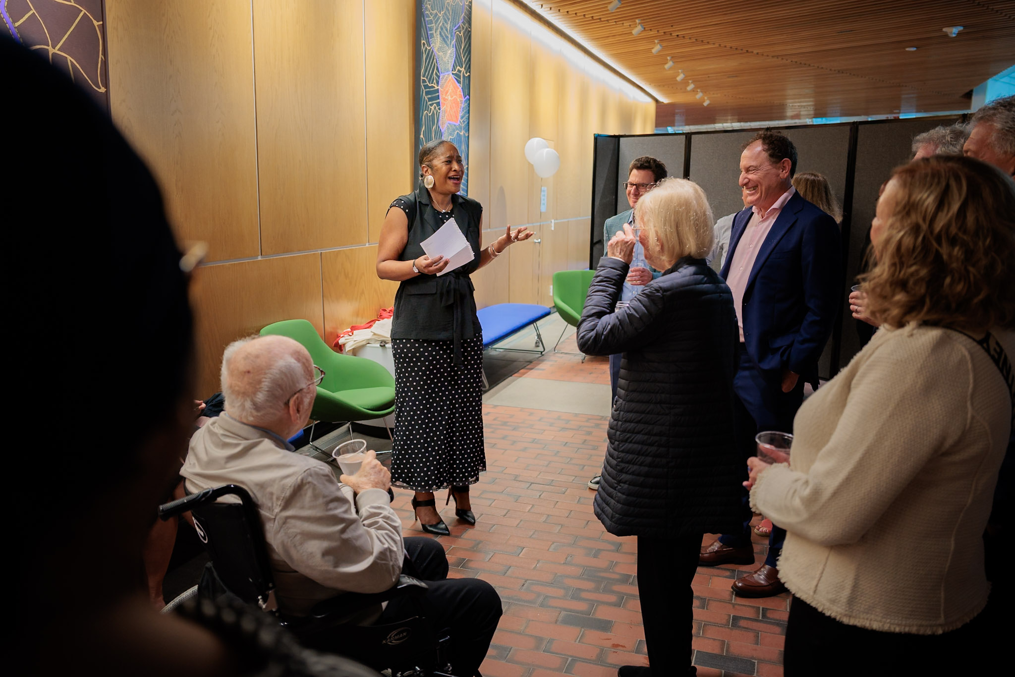 Brenda Tindal, chief campus curator for the Faculty of Arts and Sciences and executive director of the FAS Office of Academic Culture and Community, spoke to the June 23 gathering about Bakalar and his artwork.