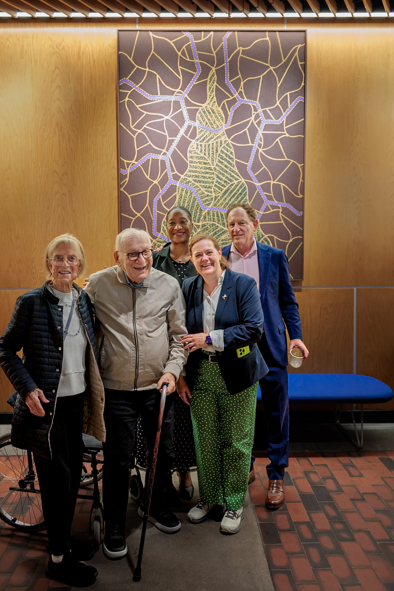 andra Bakalar, David Bakalar, Brenda Tindal, Harvard Griffin GSAS Student Center director Janet Daniels, and Steven Bakalar