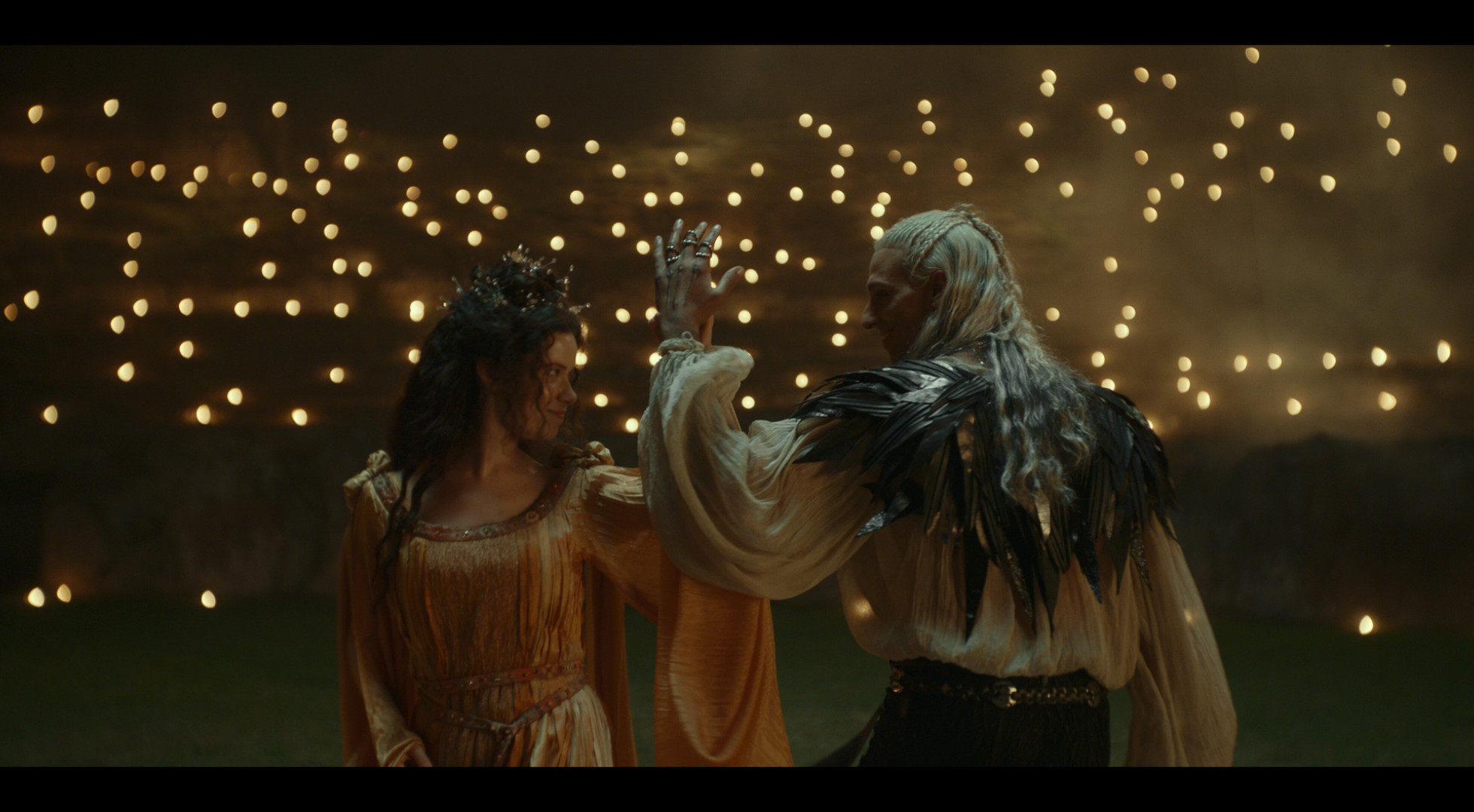 Actors Zara Devlin and Ari'el Stachel in a scene from the film “Death Do Us Part”