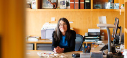 Elizabeth Spelke, Marshall L. Berkman Professor of Psychology, in her office at Harvard University