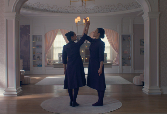 Mattea Conforti and Chase Infiniti in a scene on ”The Testaments”