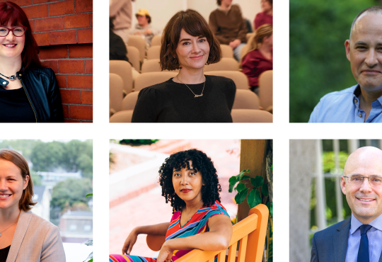 This year's class includes (clockwise from upper left) Anya Bernstein, Mina Cikara, Adam Mestyan, Daniel Ziblatt, Namwali Serpell, and Gina Schouten