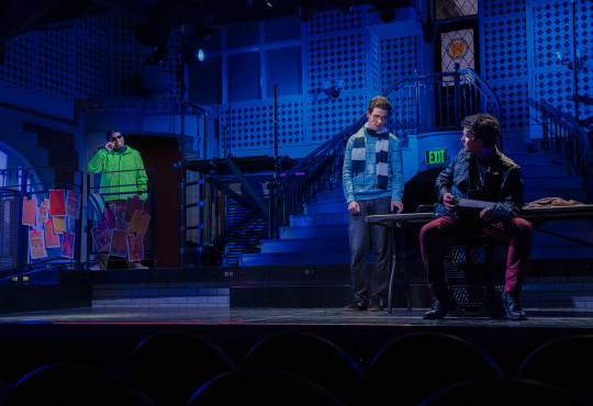Students perform in a production of “Rent” at the Adams Pool Theater