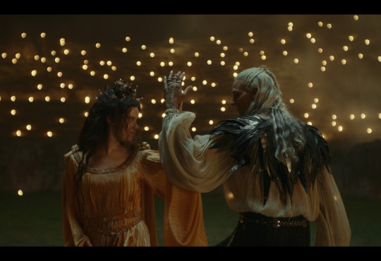 Actors Zara Devlin and Ari'el Stachel in a scene from the film “Death Do Us Part”