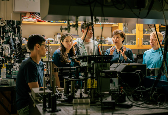 Professor Zhuang and her team of researchers in the lab