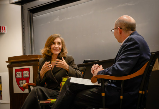 MIT professor Sherry Turkle discussing her book with colleague David Kaiser