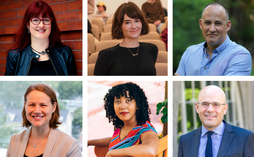 This year's class includes (clockwise from upper left) Anya Bernstein, Mina Cikara, Adam Mestyan, Daniel Ziblatt, Namwali Serpell, and Gina Schouten