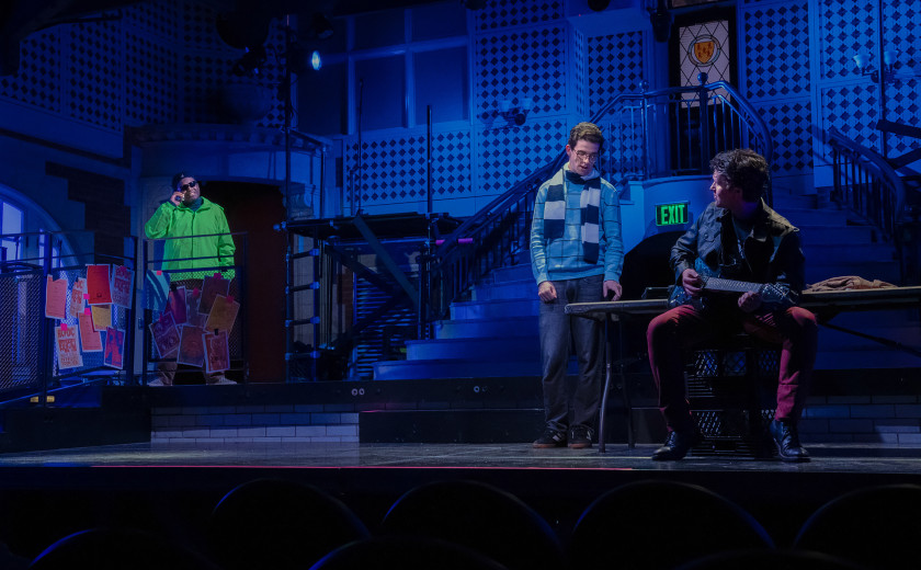 Students perform in a production of “Rent” at the Adams Pool Theater