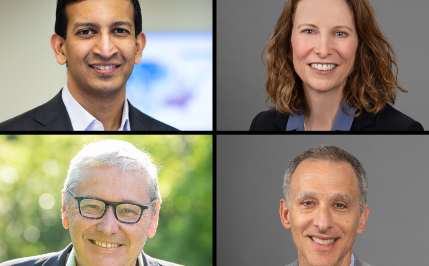 Portraits of Raj Chetty, Karen Dynan, Greg Mankiw, and Jeremy Stein