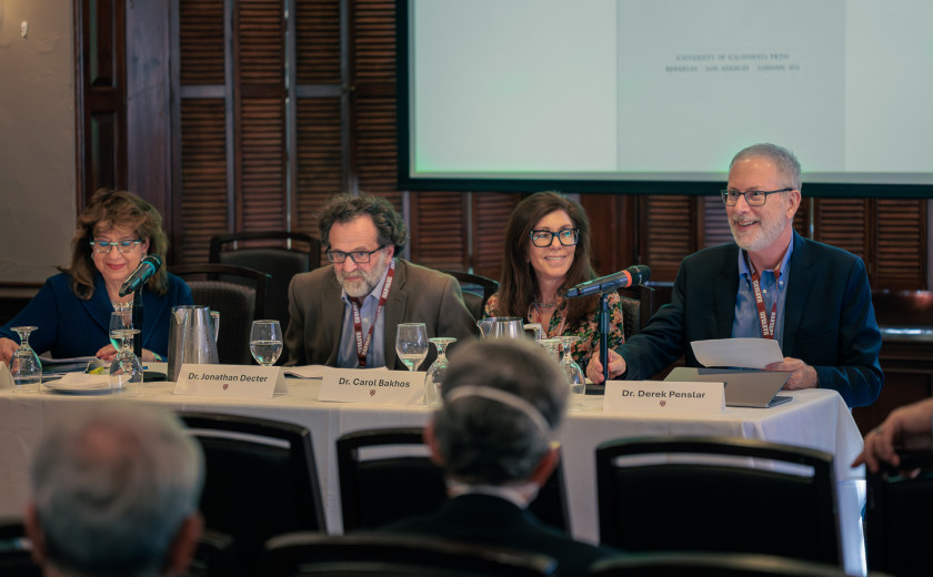A panel discussion featuring Susannah Heschel of Dartmouth College, Carol Bakhos of UCLA, Jonathan Decter of Brandeis University, and Derek Penslar of Harvard