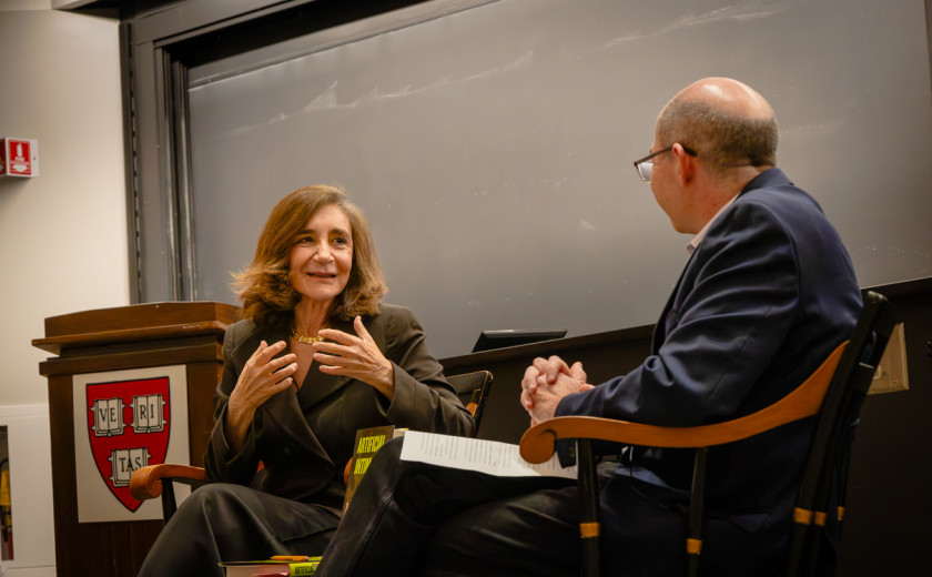 MIT professor Sherry Turkle discussing her book with colleague David Kaiser