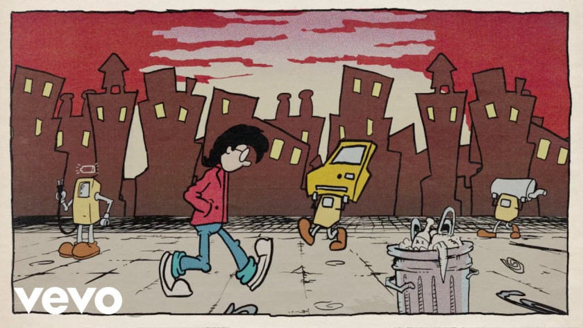 Still frame from the video of “Meat Machines” by the Claypool Lennon Delirium