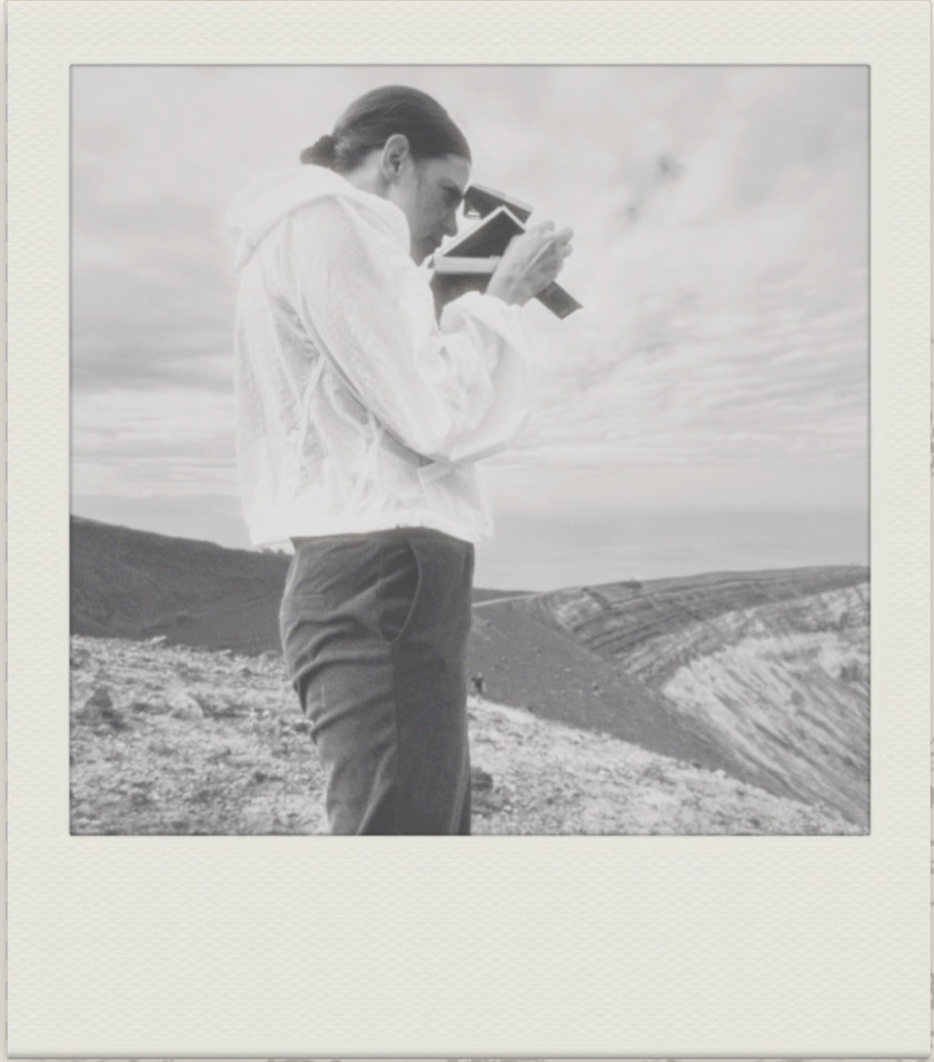 A Polaroid captured Luiselli during a recording trip to Sicily and the Aeolian Islands.